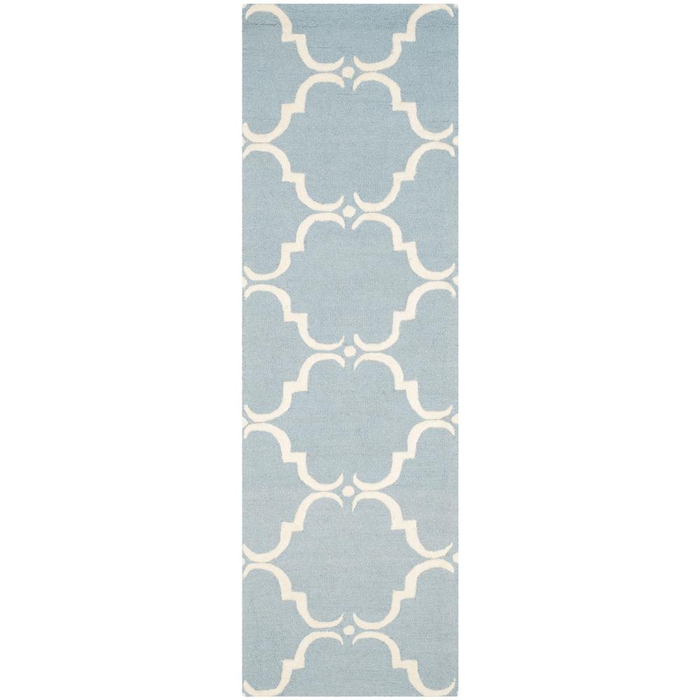 CAMBRIDGE, BLUE / IVORY, 2'-6" X 8', Area Rug, CAM703B-28. Picture 1