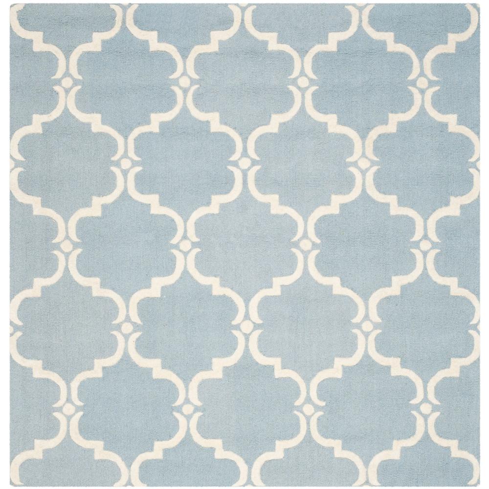 CAMBRIDGE, BLUE / IVORY, 6' X 6' Square, Area Rug, CAM703B-6SQ. Picture 1