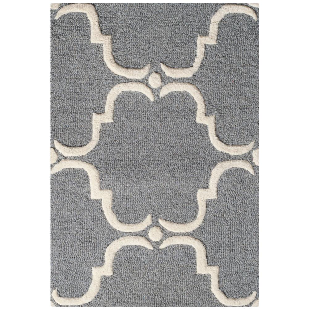 CAMBRIDGE, DARK GREY / IVORY, 2' X 3', Area Rug, CAM703D-2. Picture 1