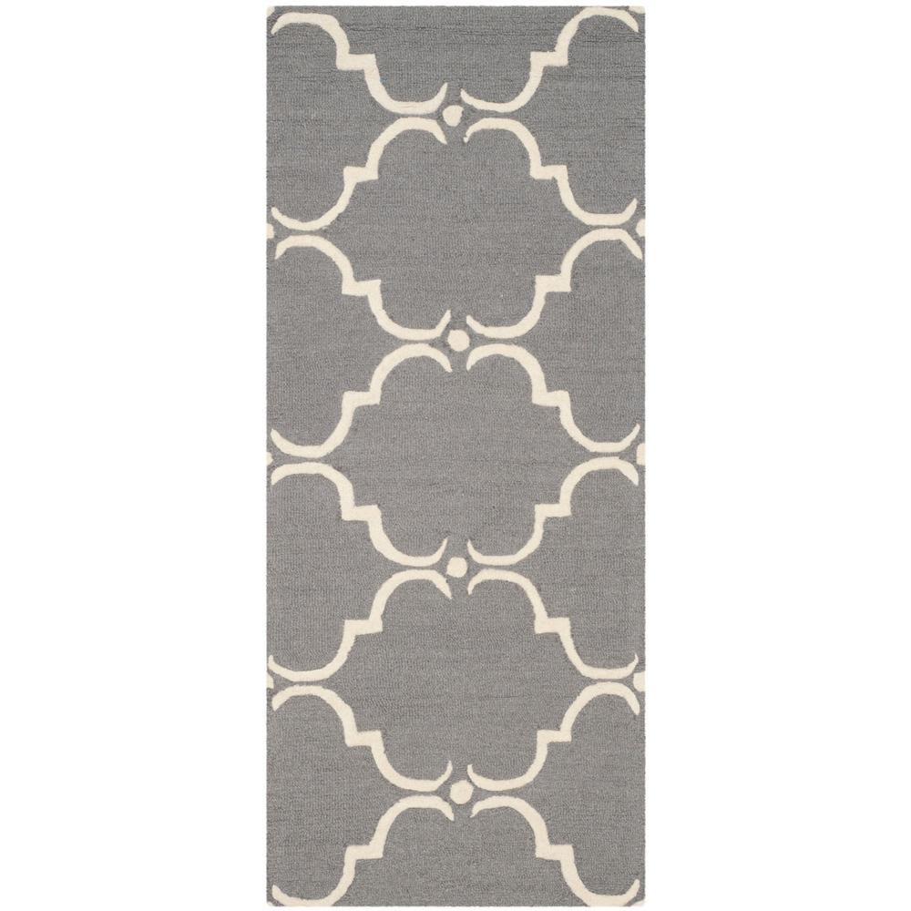 CAMBRIDGE, DARK GREY / IVORY, 2'-6" X 4', Area Rug, CAM703D-24. Picture 1