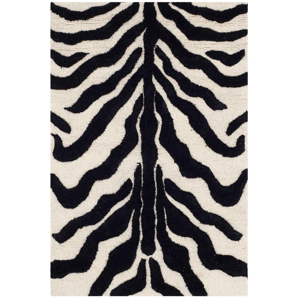 CAMBRIDGE, IVORY / BLACK, 2' X 3', Area Rug, CAM709Q-2. Picture 1