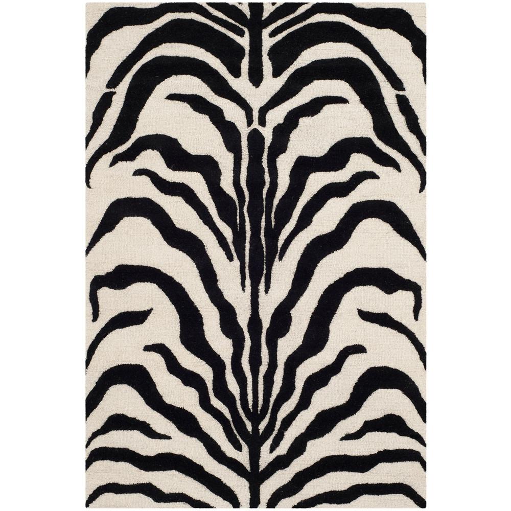 CAMBRIDGE, IVORY / BLACK, 3' X 5', Area Rug, CAM709Q-3. Picture 1