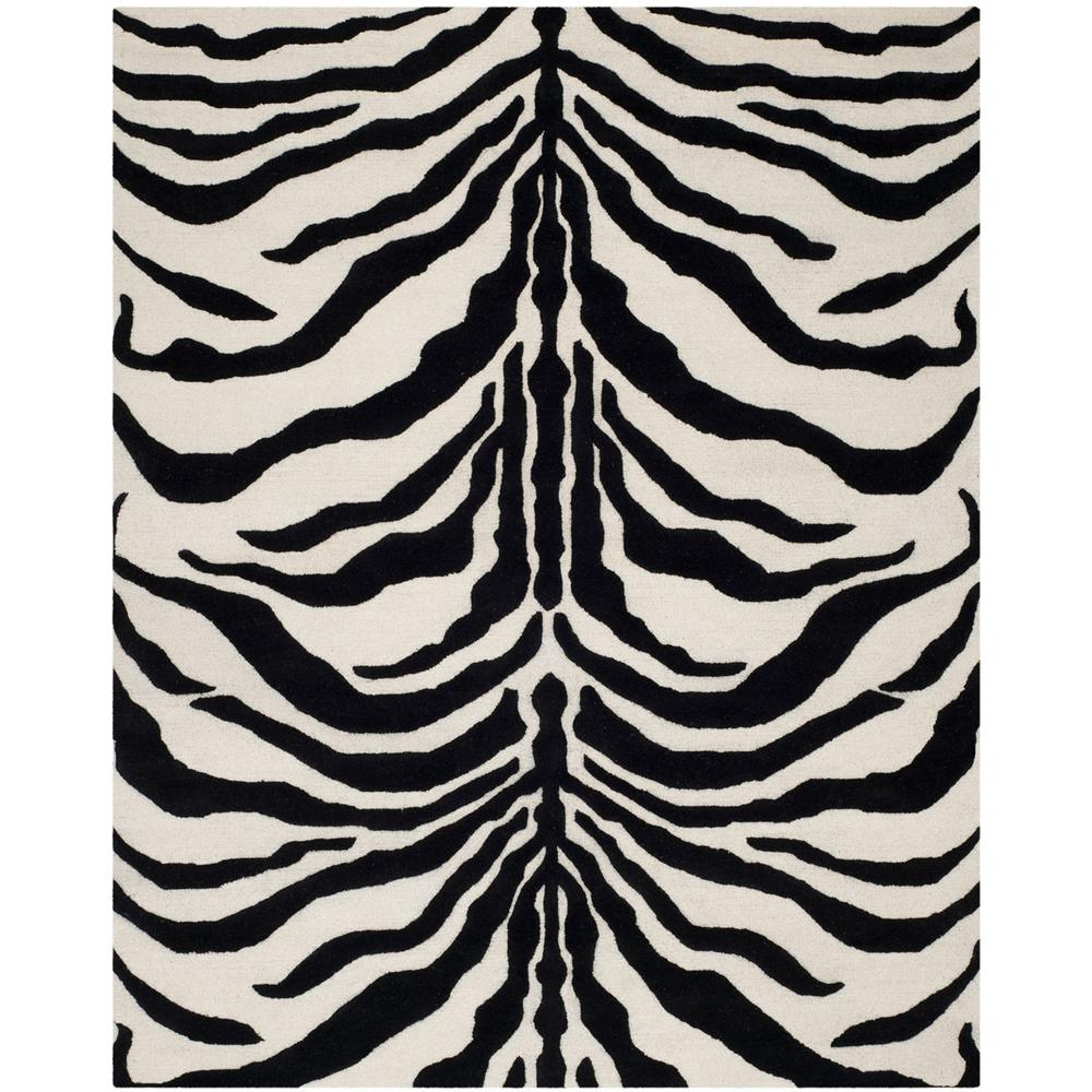 CAMBRIDGE, IVORY / BLACK, 8' X 10', Area Rug, CAM709Q-8. Picture 1