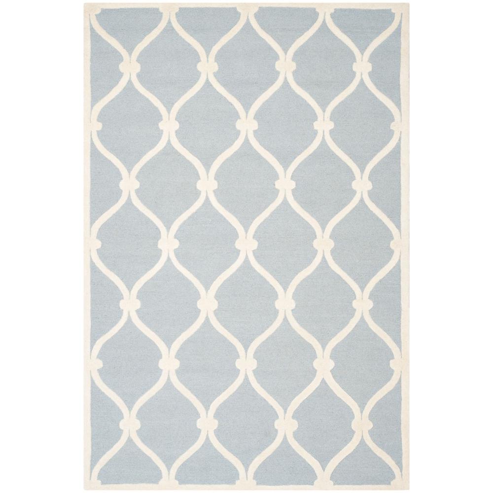 CAMBRIDGE, BLUE / IVORY, 6' X 9', Area Rug, CAM710B-6. Picture 1