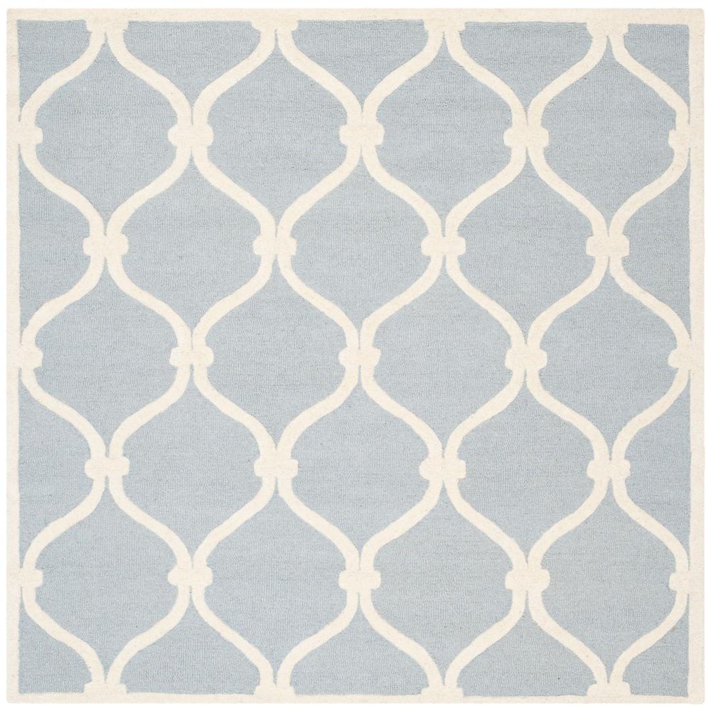 CAMBRIDGE, BLUE / IVORY, 6' X 6' Square, Area Rug, CAM710B-6SQ. Picture 1