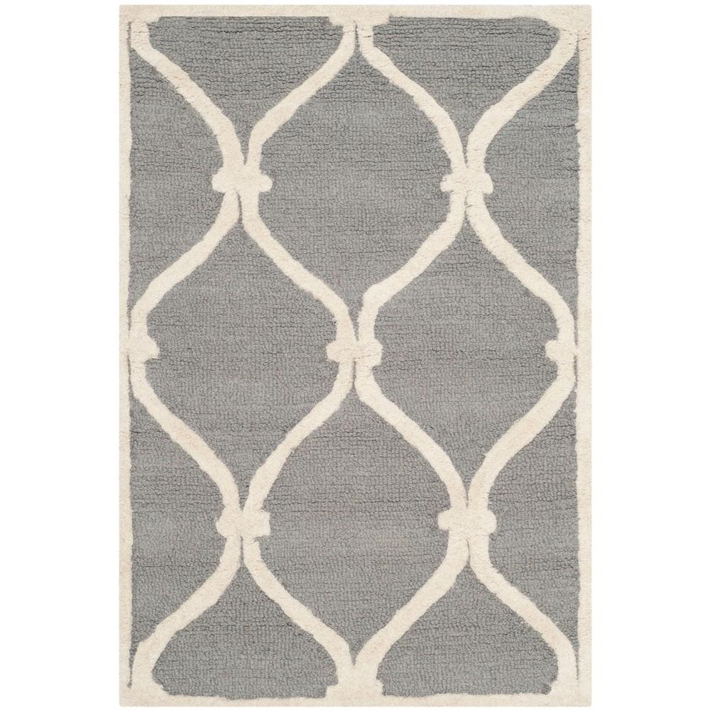 CAMBRIDGE, DARK GREY / IVORY, 2' X 3', Area Rug, CAM710D-2. Picture 1