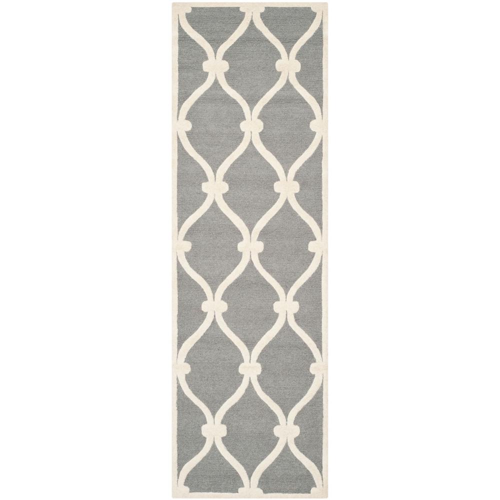 CAMBRIDGE, DARK GREY / IVORY, 2'-6" X 8', Area Rug, CAM710D-28. Picture 1