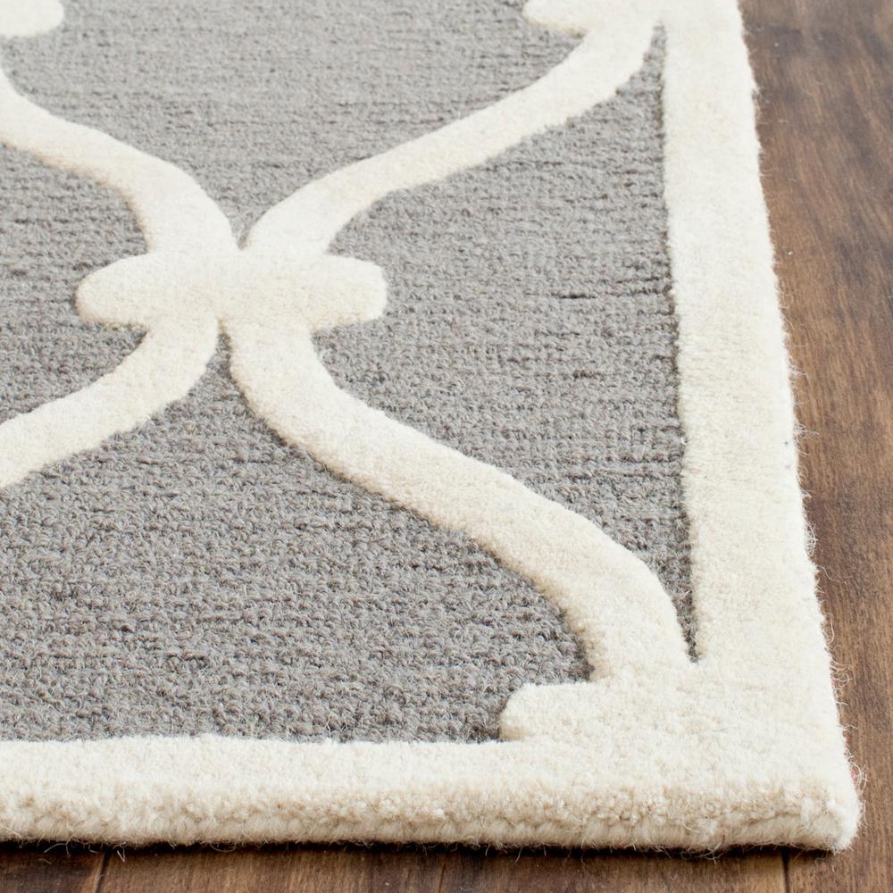 CAMBRIDGE, DARK GREY / IVORY, 2'-6" X 10', Area Rug, CAM710D-210. Picture 1