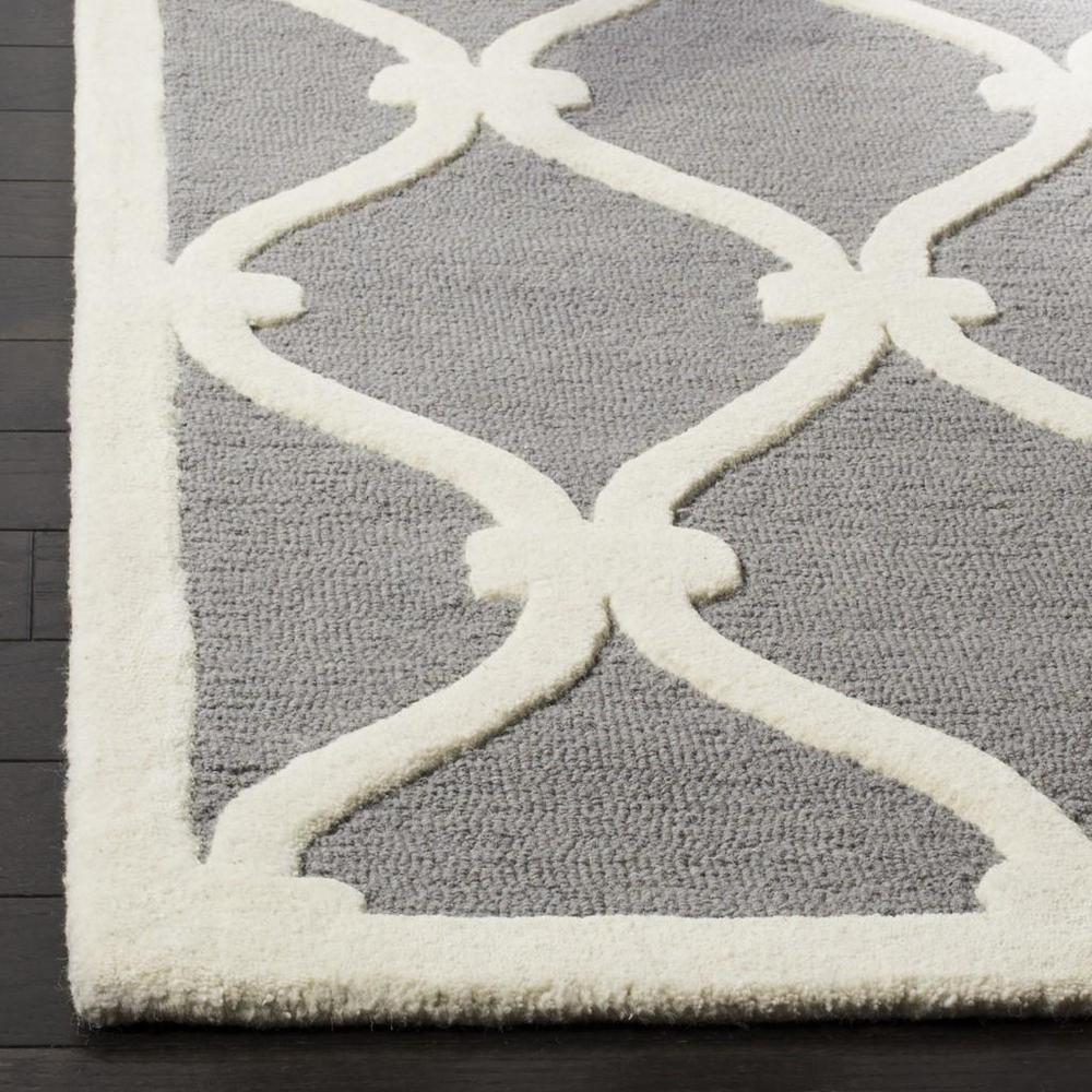 CAMBRIDGE, DARK GREY / IVORY, 5' X 8', Area Rug, CAM710D-5. Picture 1