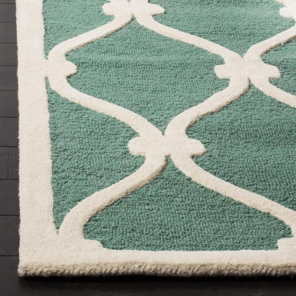 CAMBRIDGE, TEAL / IVORY, 5' X 8', Area Rug, CAM710T-5. Picture 1