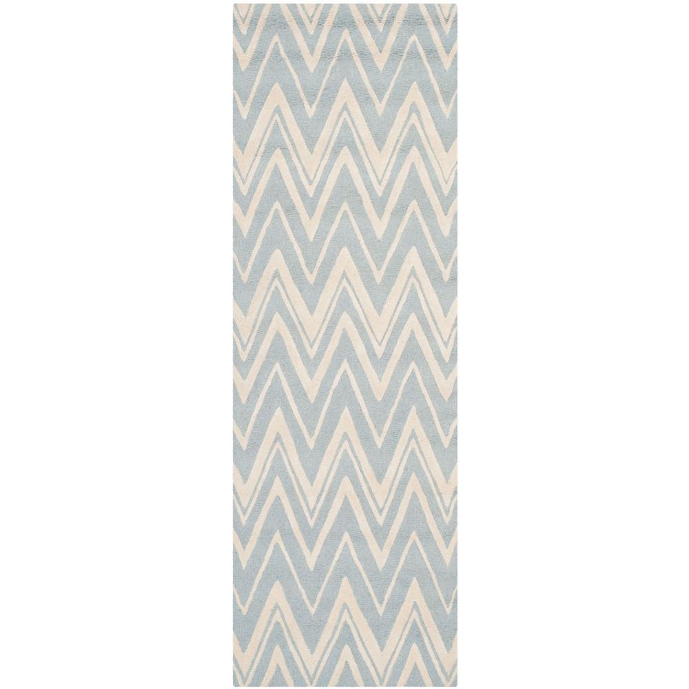 CAMBRIDGE, BLUE / IVORY, 2'-6" X 8', Area Rug, CAM711B-28. Picture 1