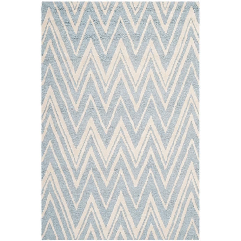 CAMBRIDGE, BLUE / IVORY, 3' X 5', Area Rug, CAM711B-3. Picture 1