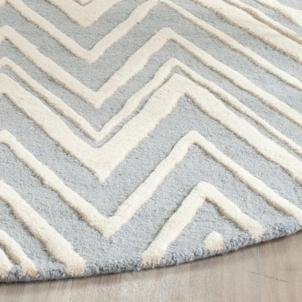 CAMBRIDGE, BLUE / IVORY, 8' X 8' Round, Area Rug, CAM711B-8R. Picture 1
