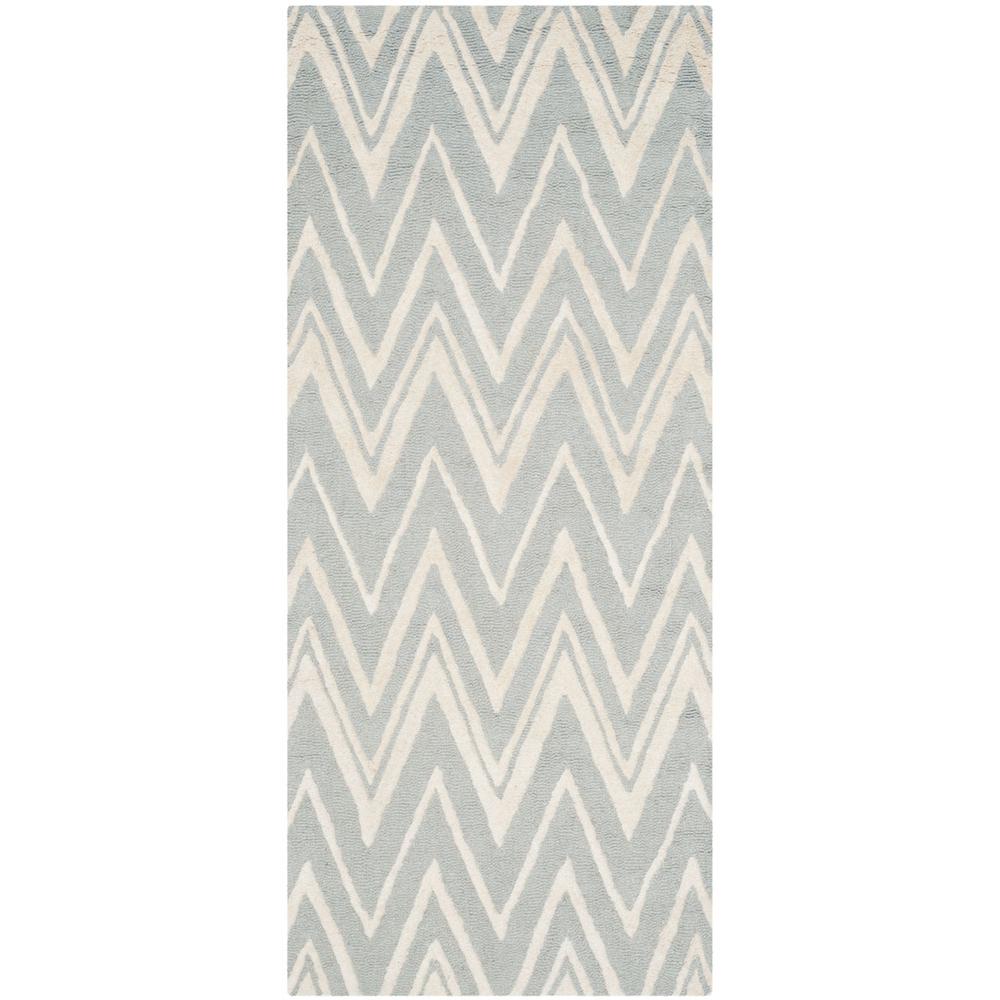 CAMBRIDGE, GREY / IVORY, 2'-6" X 6', Area Rug, CAM711G-26. Picture 1