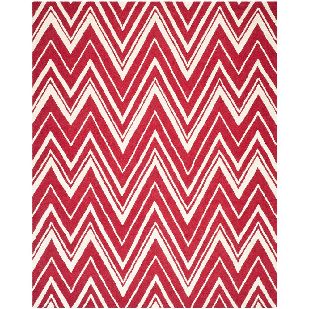 CAMBRIDGE, RED / IVORY, 8' X 10', Area Rug. Picture 1