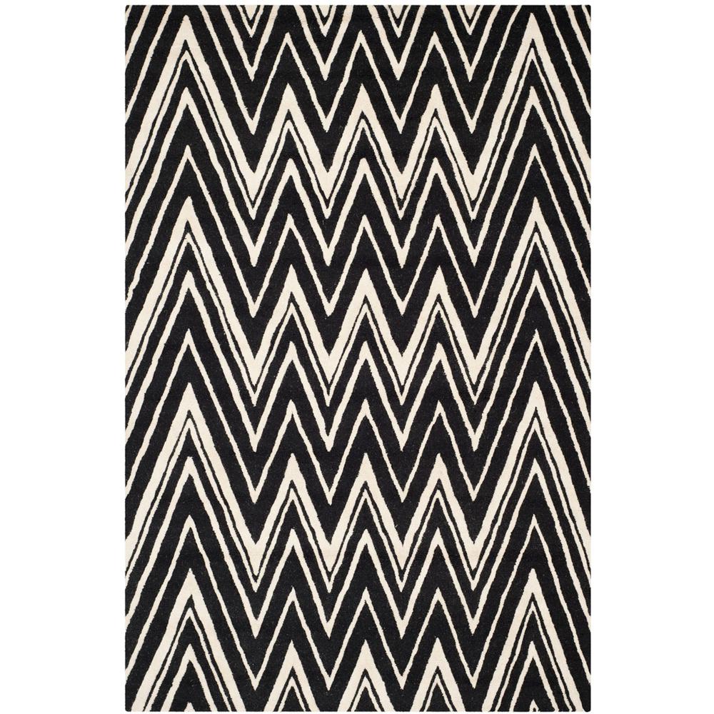 CAMBRIDGE, BLACK / IVORY, 6' X 9', Area Rug, CAM711K-6. Picture 1