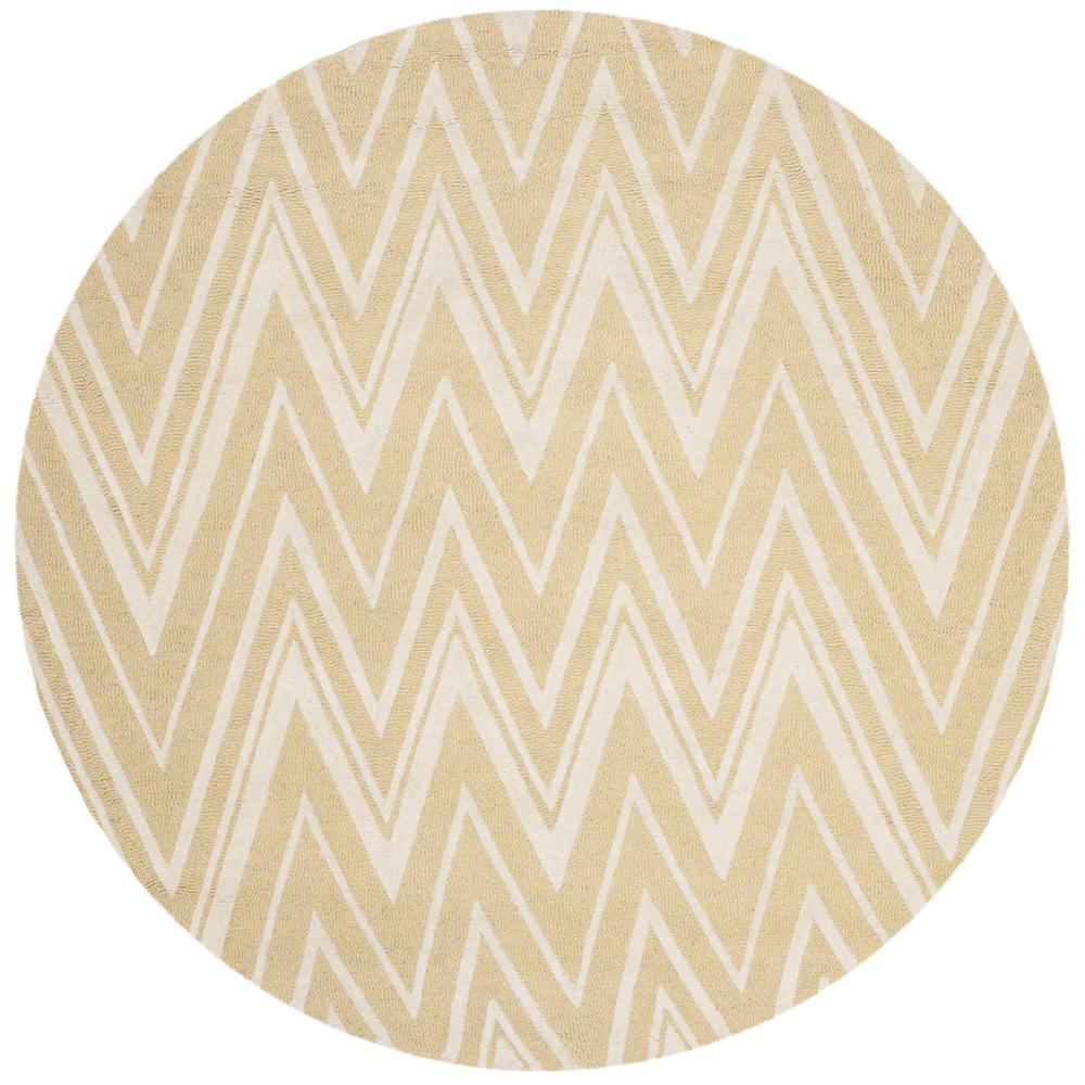 CAMBRIDGE, LIGHT GOLD / IVORY, 6' X 6' Round, Area Rug, CAM711L-6R. Picture 1
