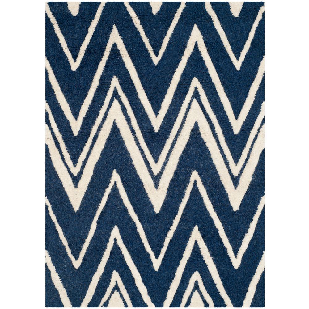 CAMBRIDGE, NAVY / IVORY, 2' X 3', Area Rug, CAM711M-2. Picture 1