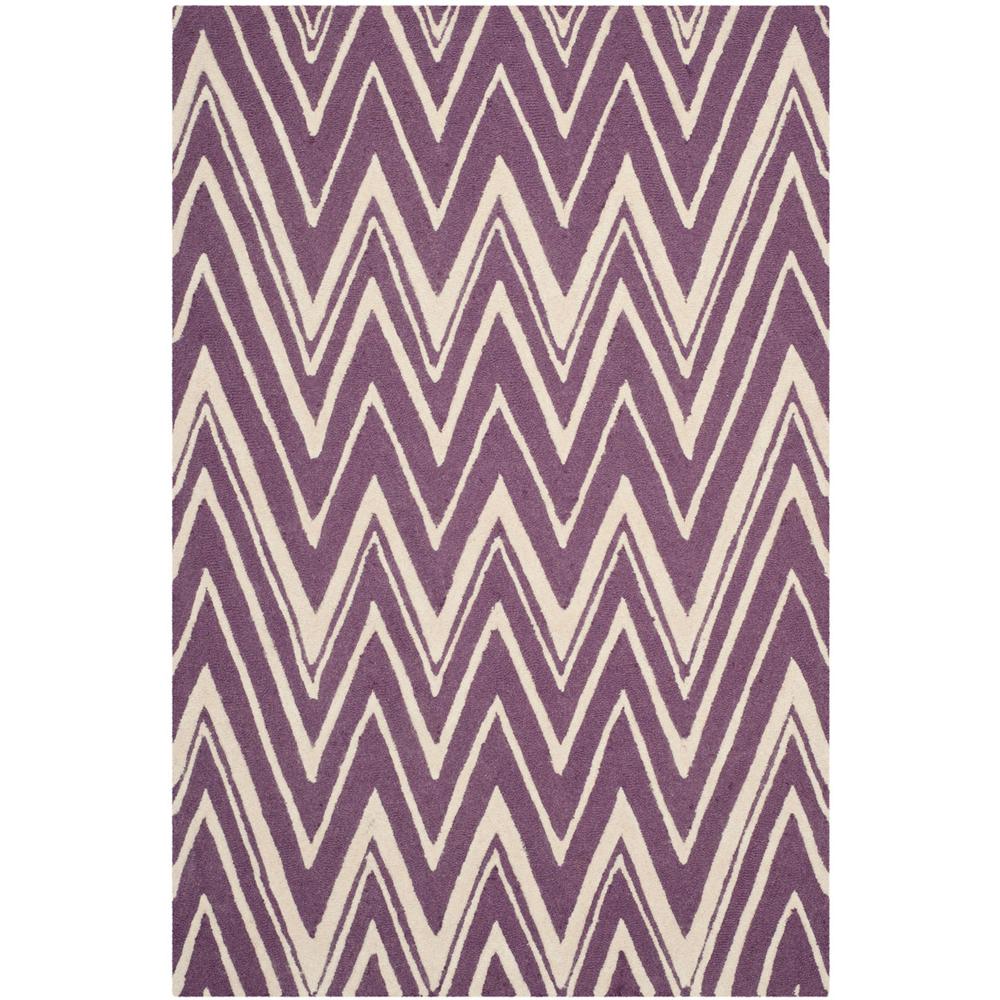 CAMBRIDGE, PURPLE / IVORY, 3' X 5', Area Rug, CAM711P-3. Picture 1