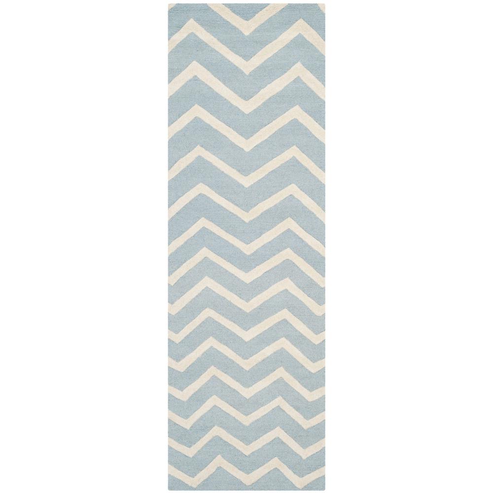 CAMBRIDGE, BLUE / IVORY, 2'-6" X 8', Area Rug, CAM714B-28. Picture 1