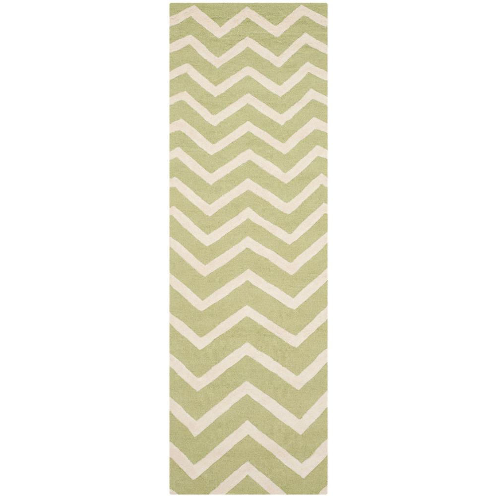 CAMBRIDGE, GREEN / IVORY, 2'-6" X 8', Area Rug, CAM714C-28. Picture 1