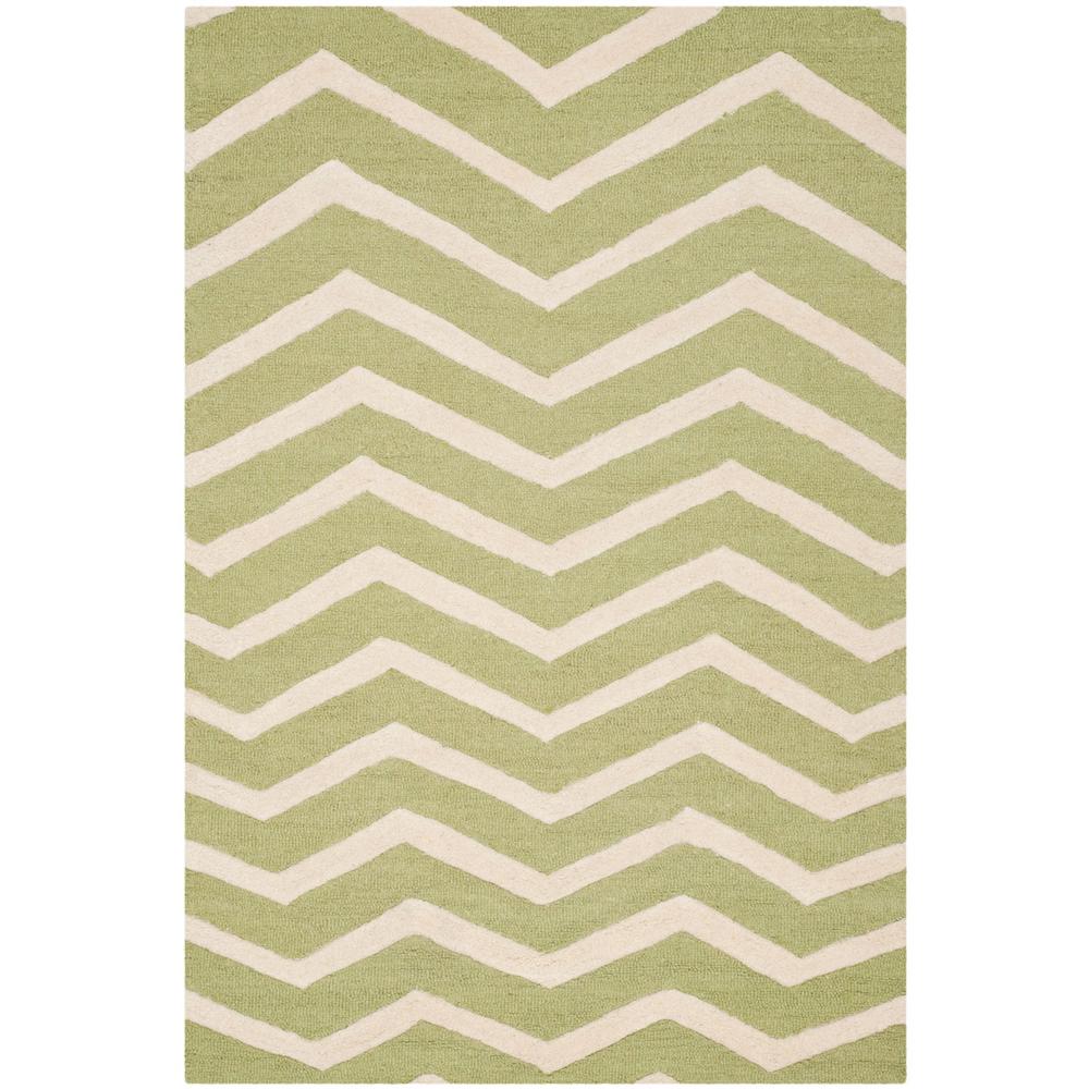 CAMBRIDGE, GREEN / IVORY, 4' X 6', Area Rug, CAM714C-4. Picture 1