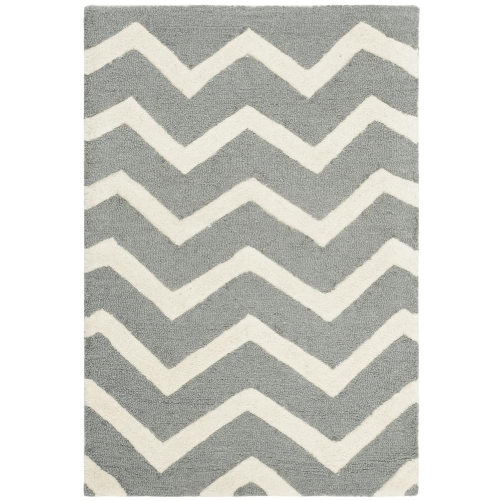CAMBRIDGE, DARK GREY / IVORY, 2'-6" X 4', Area Rug, CAM714D-24. Picture 1