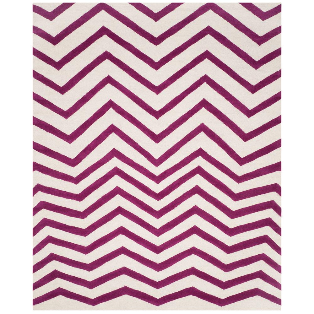 CAMBRIDGE, IVORY / FUCHSIA, 8' X 10', Area Rug, CAM714F-8. Picture 1