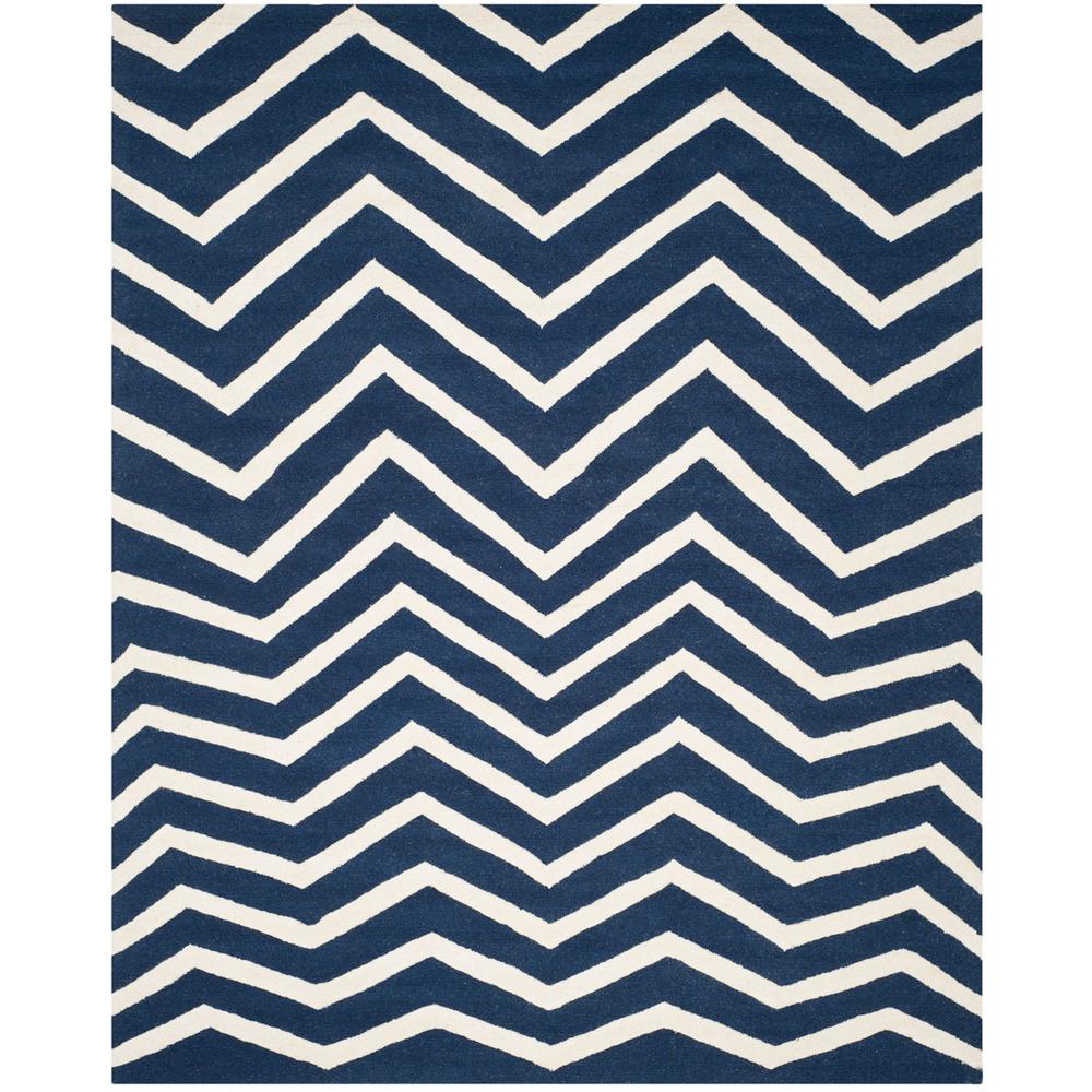 CAMBRIDGE, NAVY / IVORY, 8' X 10', Area Rug, CAM714M-8. Picture 1