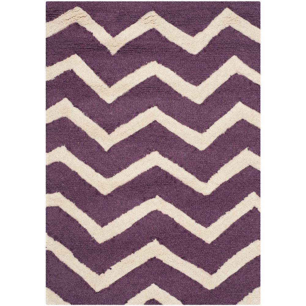 CAMBRIDGE, PURPLE / IVORY, 2' X 3', Area Rug, CAM714P-2. Picture 1