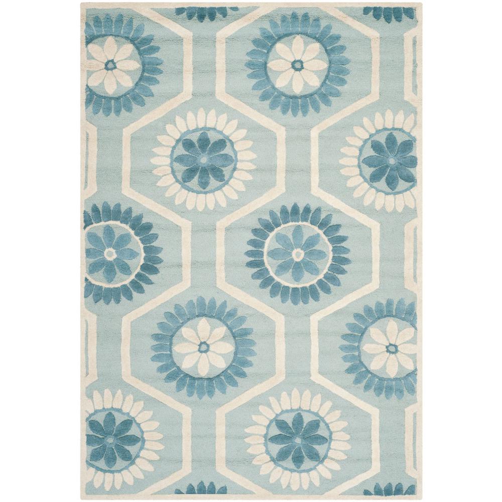 CAMBRIDGE, BLUE / IVORY, 6' X 9', Area Rug, CAM715B-6. Picture 1