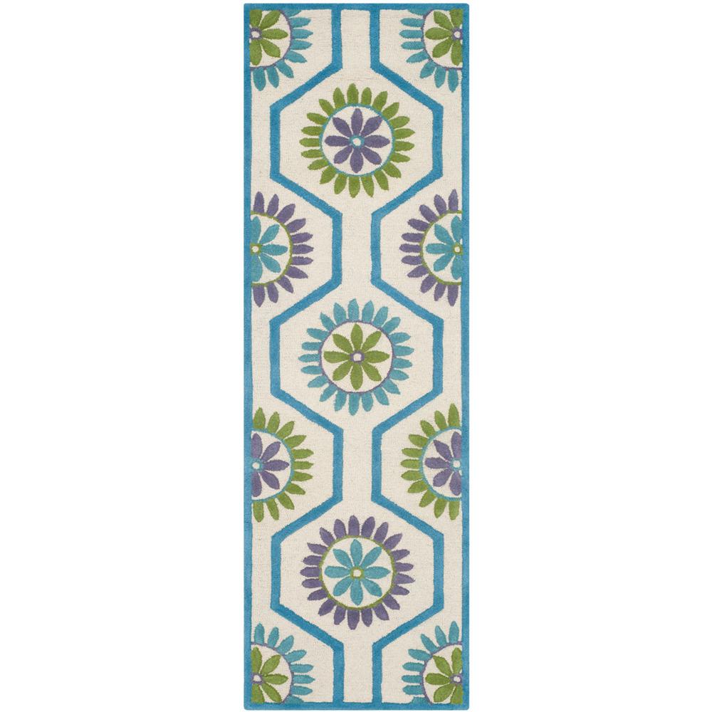 CAMBRIDGE, IVORY / BLUE, 2'-6" X 8', Area Rug, CAM716A-28. Picture 1