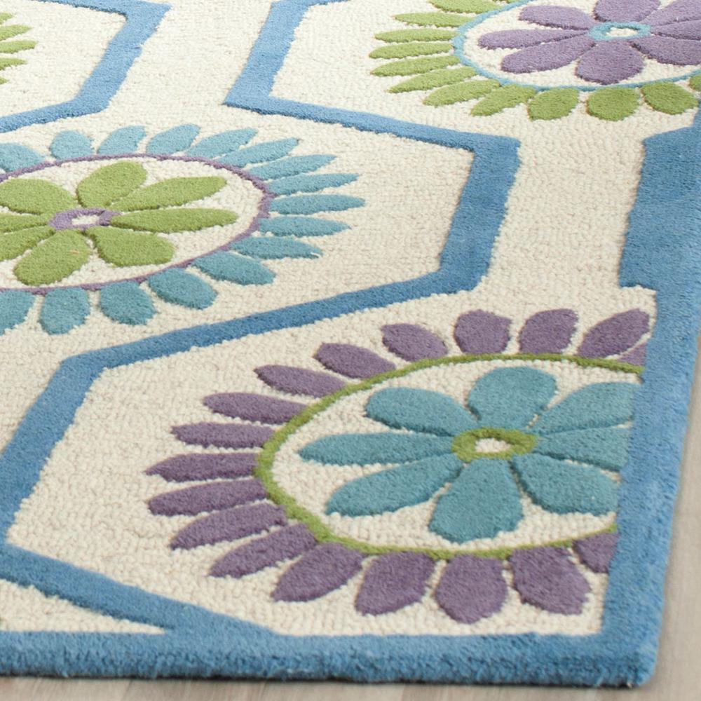 CAMBRIDGE, IVORY / BLUE, 6' X 9', Area Rug, CAM716A-6. Picture 1