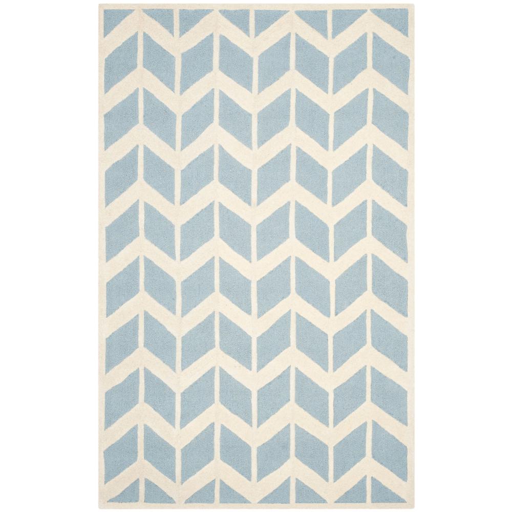 CAMBRIDGE, BLUE / IVORY, 5' X 8', Area Rug, CAM718B-5. Picture 1