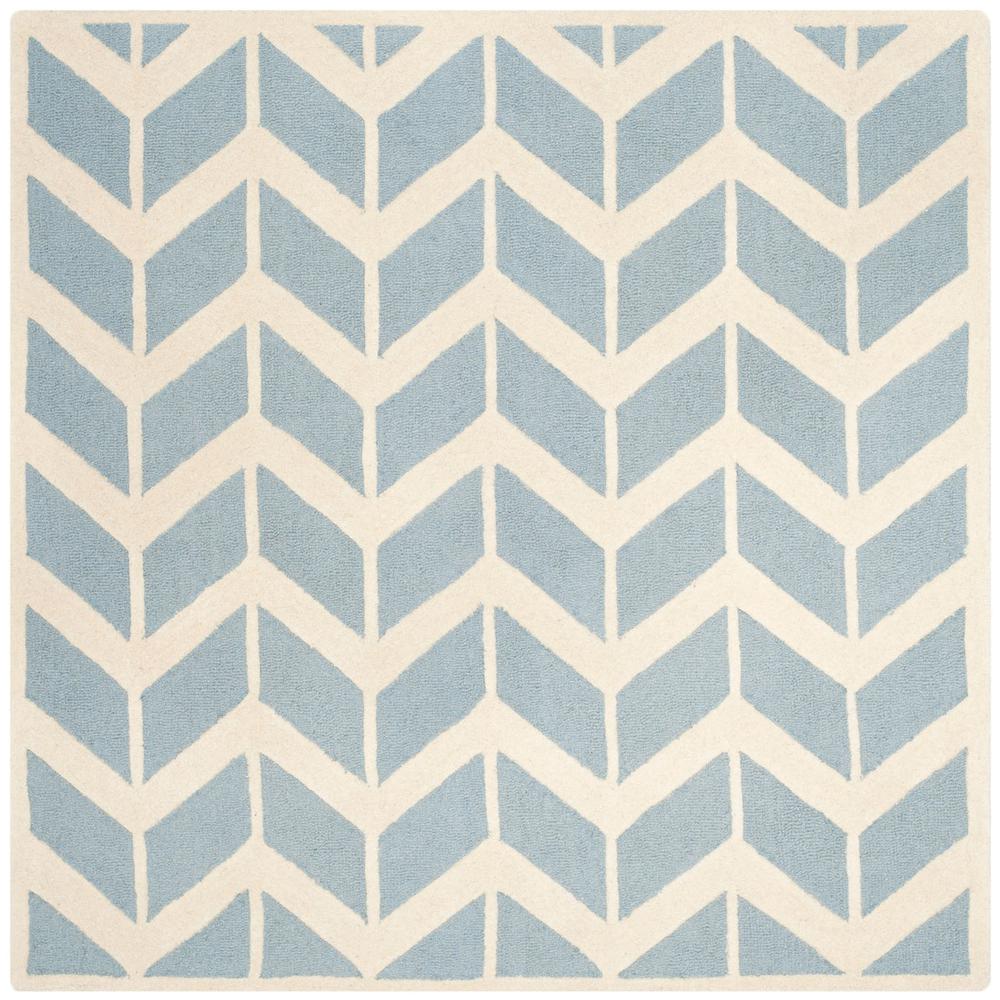 CAMBRIDGE, BLUE / IVORY, 6' X 6' Square, Area Rug, CAM718B-6SQ. Picture 1