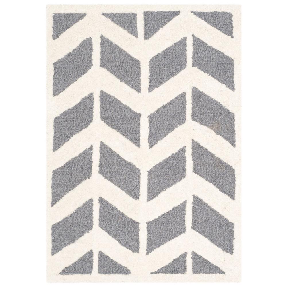CAMBRIDGE, DARK GREY / IVORY, 2' X 3', Area Rug, CAM718D-2. Picture 1