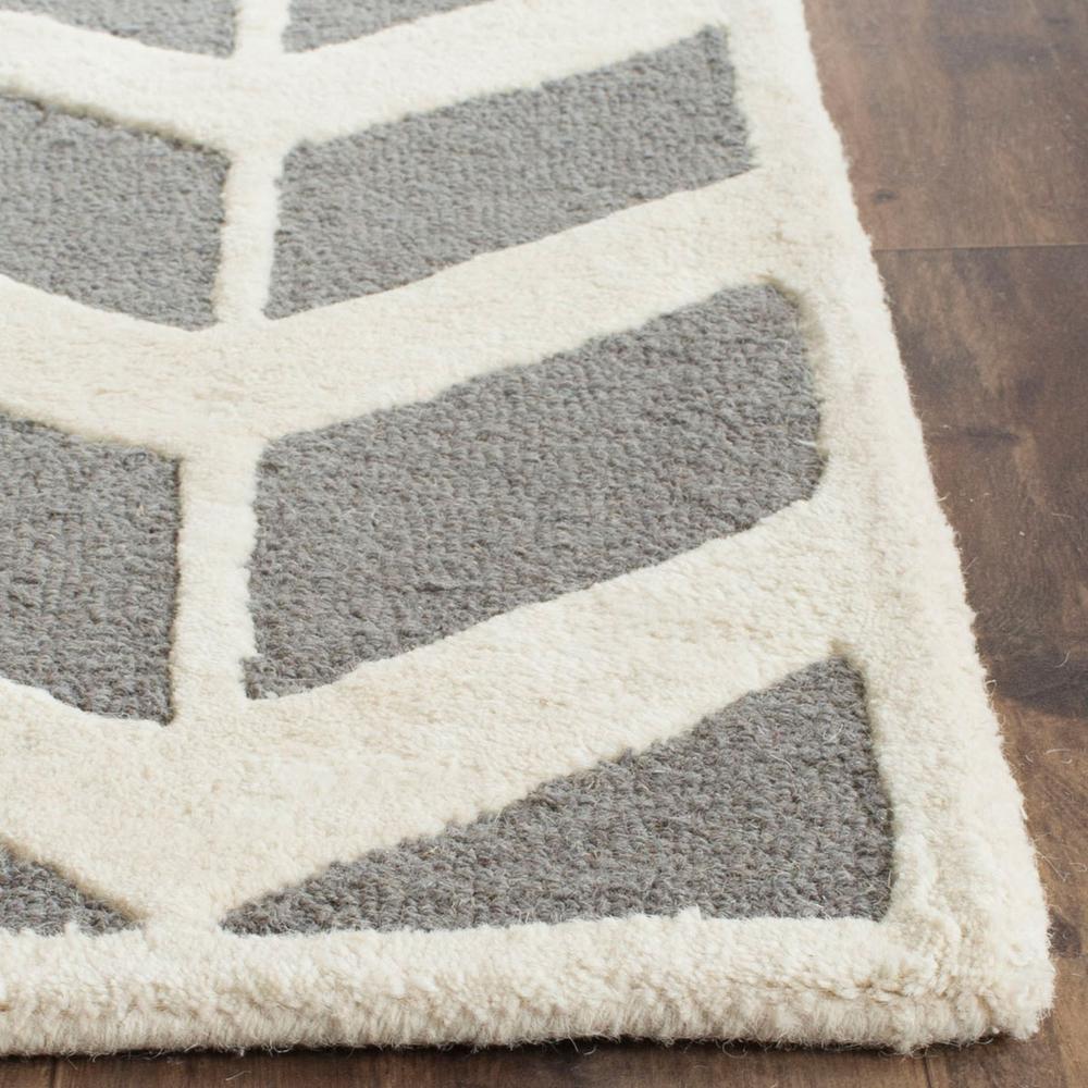 CAMBRIDGE, DARK GREY / IVORY, 6' X 9', Area Rug, CAM718D-6. Picture 1