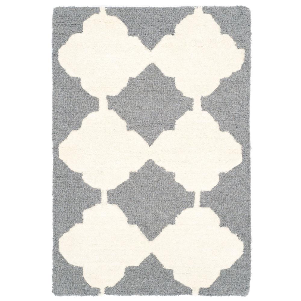CAMBRIDGE, DARK GREY / IVORY, 2' X 3', Area Rug, CAM719D-2. Picture 1