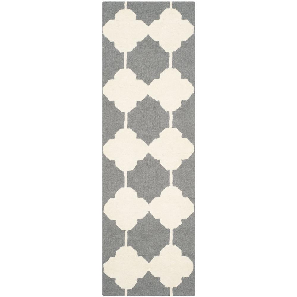 CAMBRIDGE, DARK GREY / IVORY, 2'-6" X 8', Area Rug, CAM719D-28. Picture 1