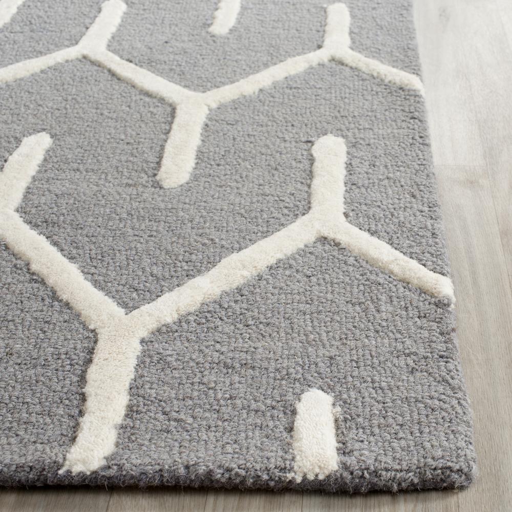 CAMBRIDGE, DARK GREY / IVORY, 2' X 3', Area Rug, CAM720D-2. Picture 3