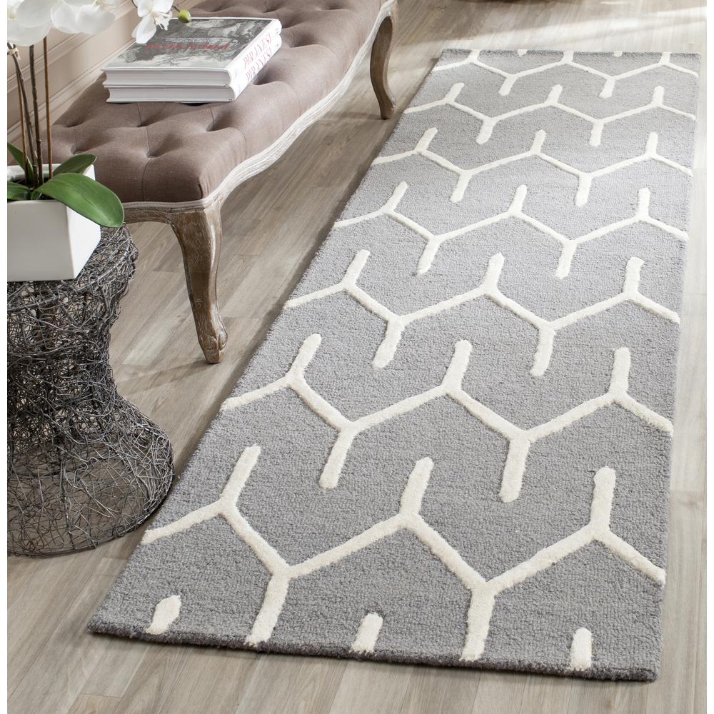 CAMBRIDGE, DARK GREY / IVORY, 2' X 3', Area Rug, CAM720D-2. Picture 4