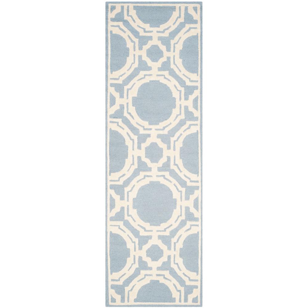 CAMBRIDGE, BLUE / IVORY, 2'-6" X 8', Area Rug, CAM721B-28. Picture 1