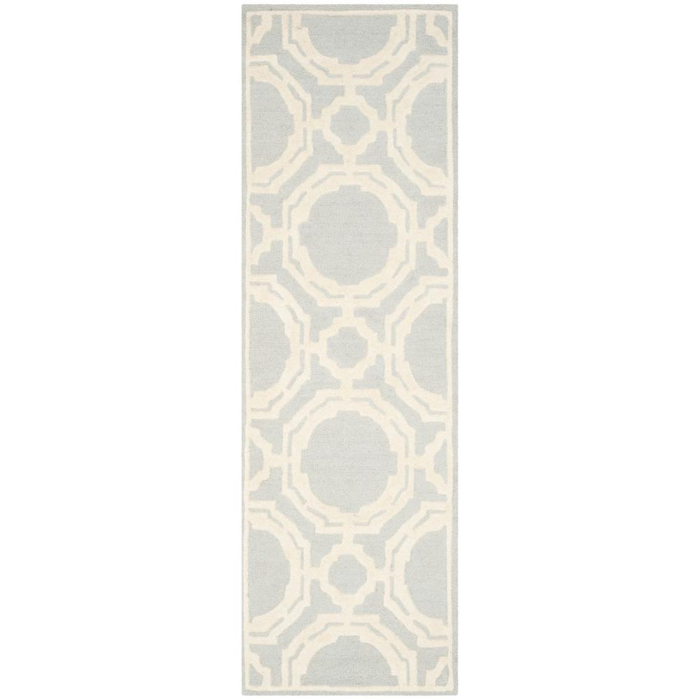 CAMBRIDGE, GREY / IVORY, 2'-6" X 8', Area Rug, CAM721G-28. Picture 1