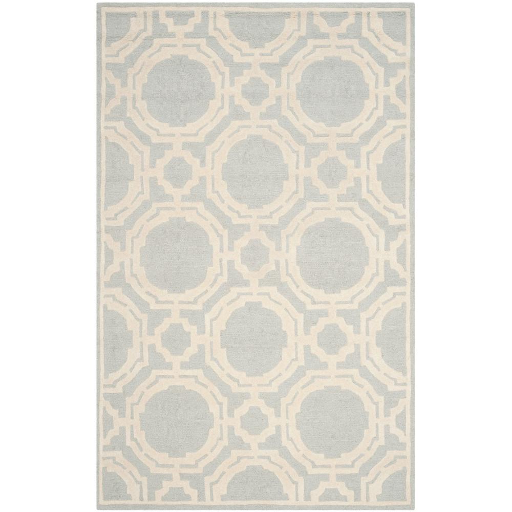 CAMBRIDGE, GREY / IVORY, 5' X 8', Area Rug, CAM721G-5. Picture 1