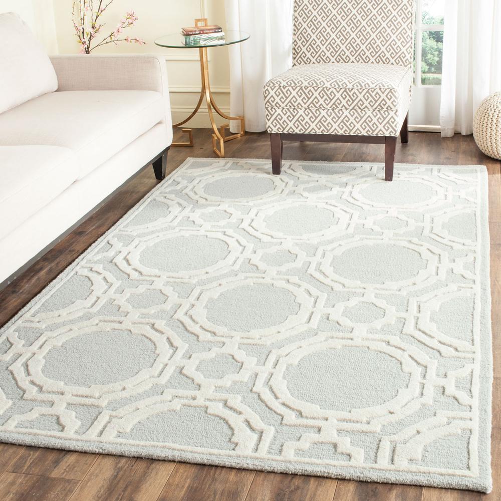CAMBRIDGE, GREY / IVORY, 4' X 6', Area Rug, CAM721G-4. Picture 1