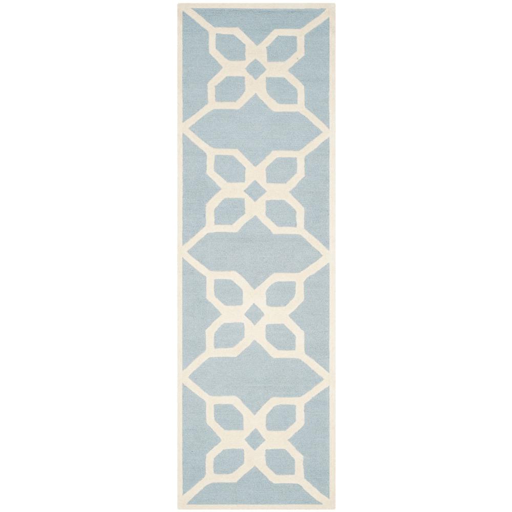 CAMBRIDGE, BLUE / IVORY, 2'-6" X 8', Area Rug, CAM722B-28. Picture 1