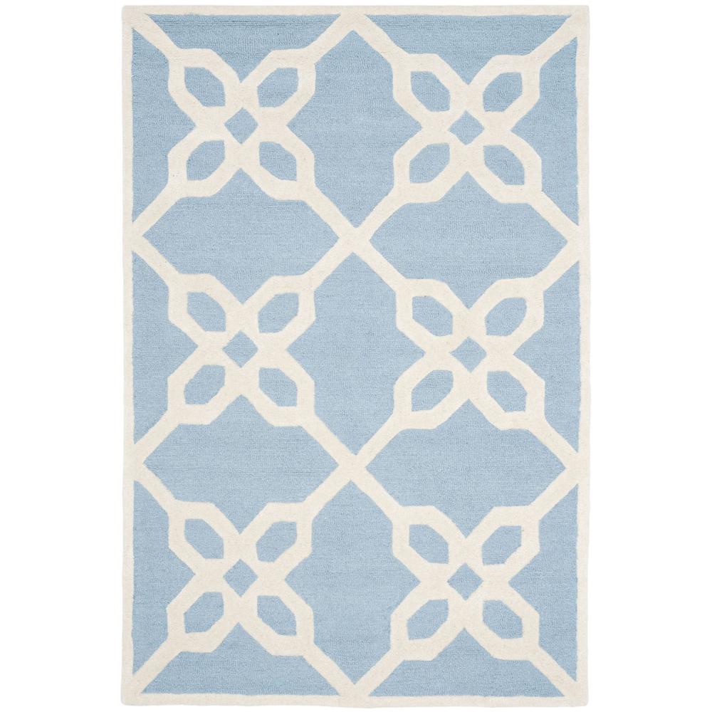 CAMBRIDGE, BLUE / IVORY, 4' X 6', Area Rug, CAM722B-4. Picture 1