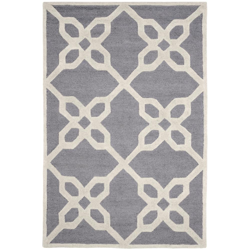 CAMBRIDGE, DARK GREY / IVORY, 4' X 6', Area Rug, CAM722D-4. Picture 1