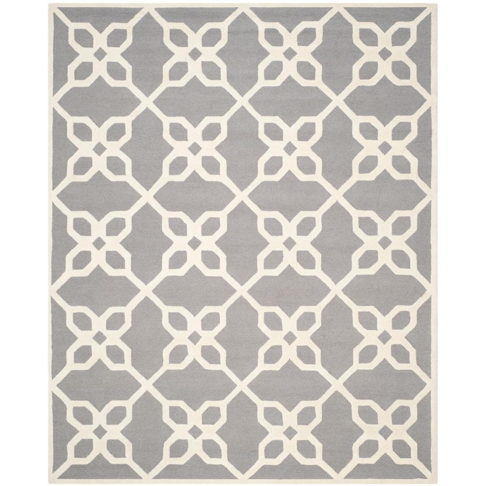 CAMBRIDGE, DARK GREY / IVORY, 8' X 10', Area Rug, CAM722D-8. Picture 1