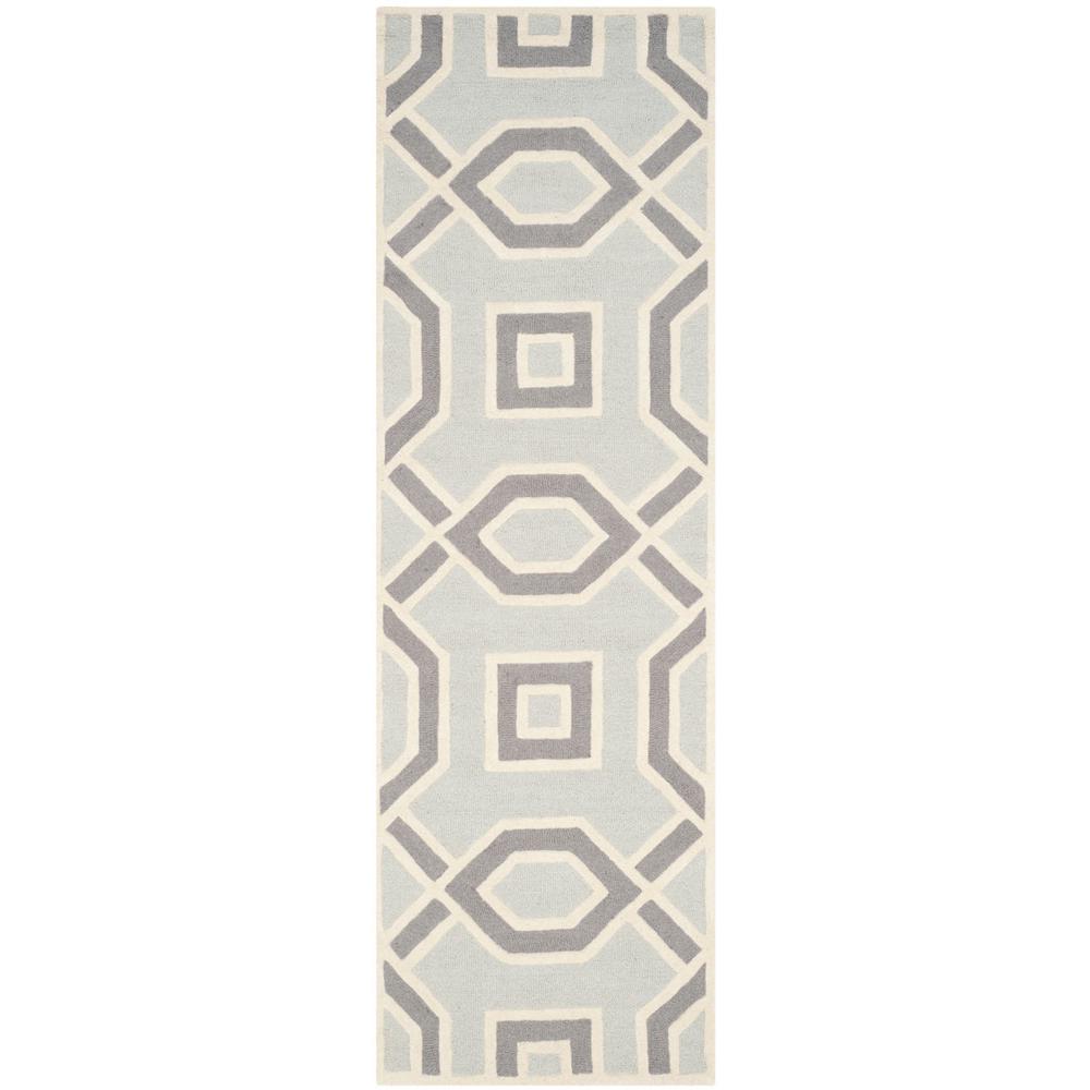 CAMBRIDGE, GREY / IVORY, 2'-6" X 8', Area Rug, CAM723G-28. Picture 1